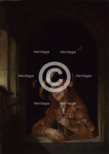 A Boy with a Mousetrap, 1678. Artist: Werff, Adriaen van der (1659-1722)