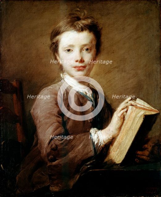 'A Boy with a Book', c1740.  Artist: Jean-Baptiste Perronneau