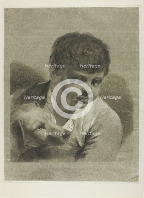 A Boy with a Dog, 1750/59. Creator: Giovanni Marco Pitteri.