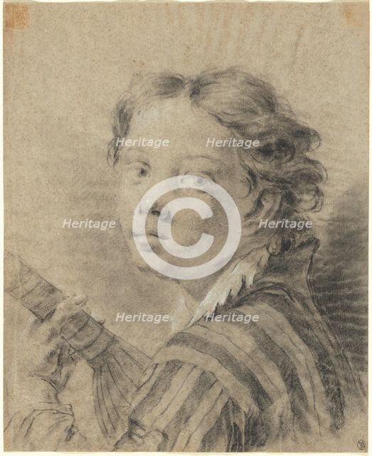 A Boy with a Lute, c. 1740. Creator: Giovanni Battista Piazzetta.