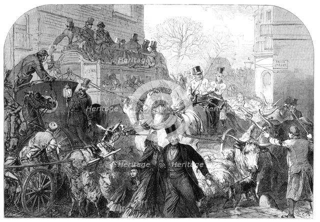 A "Block" in Park-lane, 1864. Creator: Mason Jackson.