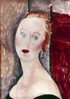 A Blond Woman. (Portrait of Germaine Survage) 1918. Artist: Amadeo Modigliani