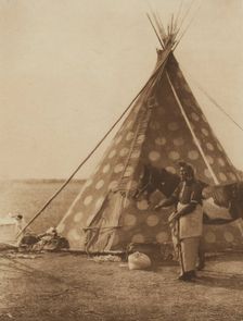 A Blackfoot Tipi, 1926. Creator: Edward Sheriff Curtis