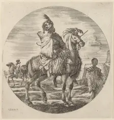 A Black Horseman. Creator: Stefano della Bella