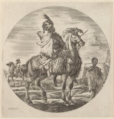 A Black Horseman. Creator: Stefano della Bella