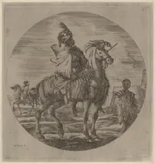 A Black Horseman. Creator: Stefano della Bella
