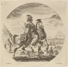 A Black Horseman. Creator: Stefano della Bella