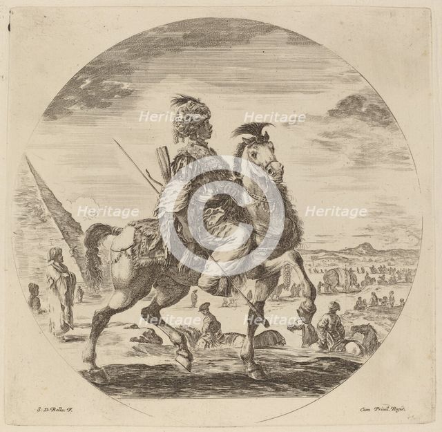 A Black Horseman. Creator: Stefano della Bella.