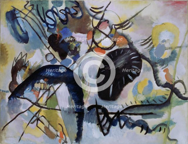 A black spot, 1912. Artist: Kandinsky, Wassily Vasilyevich (1866-1944)
