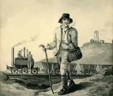 A Blenkinsop Locomotive at a Yorkshire Colliery, 1814 (1945). Creator: Unknown