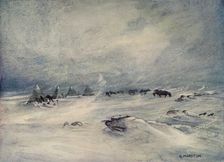 A Blizzard on the Barrier c1908, (1909). Artist: George Marston