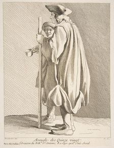 A Blind Man from the Quinze-Vingts Hospital, 1738. Creator: Caylus, Anne-Claude-Philippe de