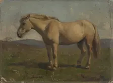 A broken horse, 1848. Creator: Adolph Tidemand