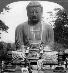 A bronze statue of Buddha, Kamakura, Japan, 1900s.Artist: BL Singley