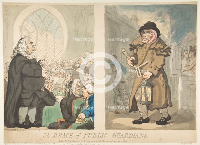 A Brace of Public Guardians, July 10, 1800. Creator: Thomas Rowlandson.