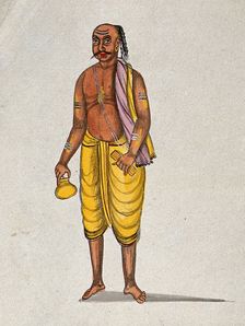 A Brahman after his ritual puja. Creator: Unknown