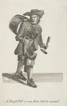 A Brass Pott or an Iron Pott to mend Cries of London, c1688. Artist: Anon