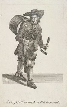 A Brass Pott or an Iron Pott to mend Cries of London, c1688. Artist: Anon
