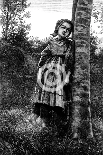 "A Breton Girl - Evening," by F. J. Skill, 1871. Creator: Frederick John Skill.