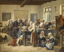 A Breton girls school , 1882. Creator: Trayer, Jules (1824-1909)
