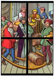 A brewery, 15th century (1849).Artist: Franz Kellerhoven