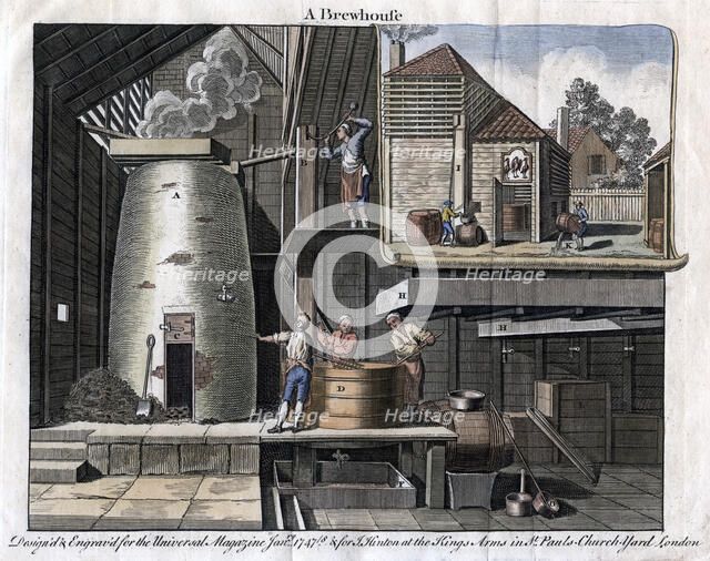 'A Brewhouse', 1747. Artist: Unknown