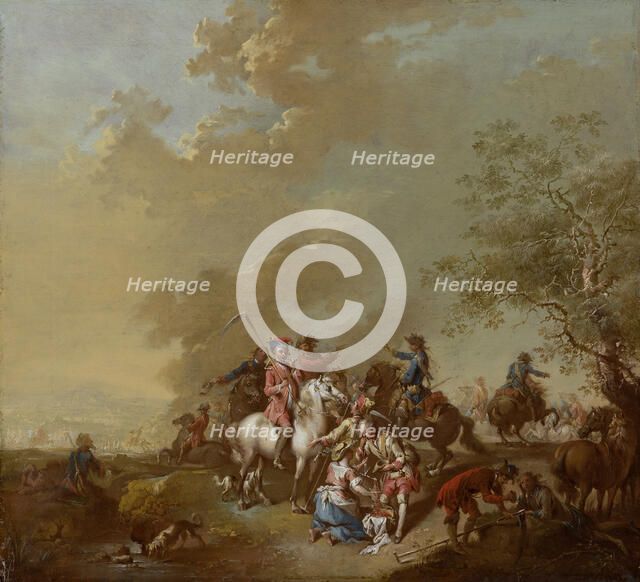 A Break in the Fighting, 1759-1763. Creator: Johann Conrad Seekatz.