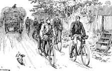 A British cycle club out for a country ride, 1895. Creator: Unknown