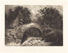 A Bridge in Auvergne (Un pont en Auvergne), 1834. Creator: Paul Huet