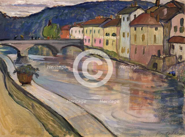 A bridge in Switzerland, 1912. Creator: Della-Vos-Kardovskaya, Olga Ludvigovna (1875-1952).