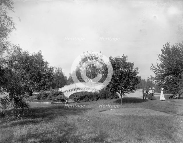 A Bridge on Belle Isle Park, Detroit, Mich., between 1895 and 1910. Creator: Unknown.