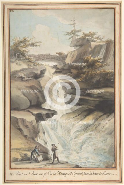 A Bridge on the Aar, at the Foot of the Grimsel, in the Canton of Berne, ca. 1775. Creator: Caspar Wolf.