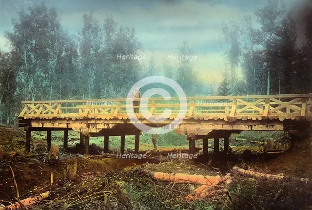 A Bridge Over the Gniluiu River. Dvurechno-Durovskaya Railroad, 1906-1908. Creator: Dorozhno-Stroitel'nyi Otdel.