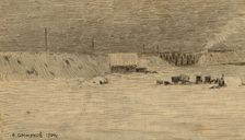 A Bridge over the Irkut River, 1904. Creator: Boris Vasilievich Smirnov