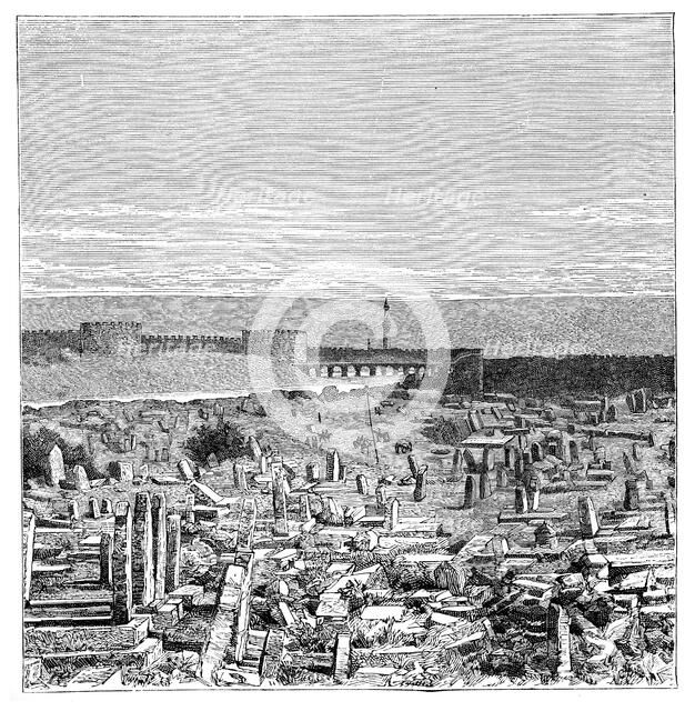 A bridge over the river Tigris, Diyarbakir, Turkey, 1895. Artist: Unknown