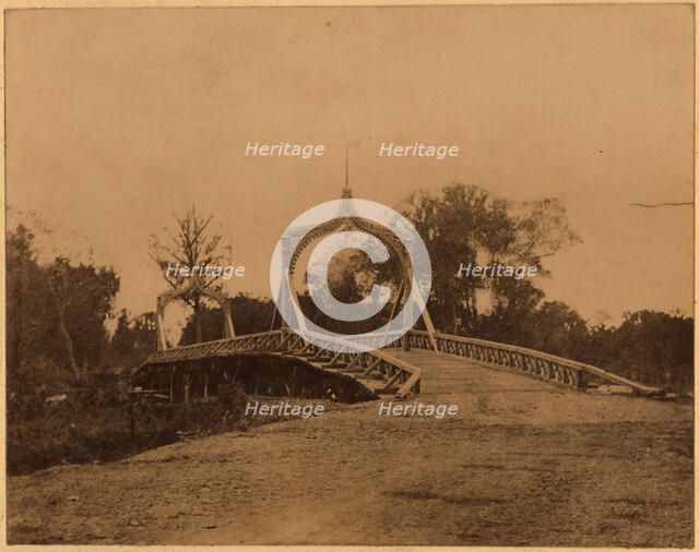 A Bridge over the Tym River near the Settlement of Rykovsk, 1880-1899. Creator: Innokenty Ignatievich Pavlovsky.