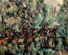 A Bridge over a Pond c1898. Artist: Paul Cezanne