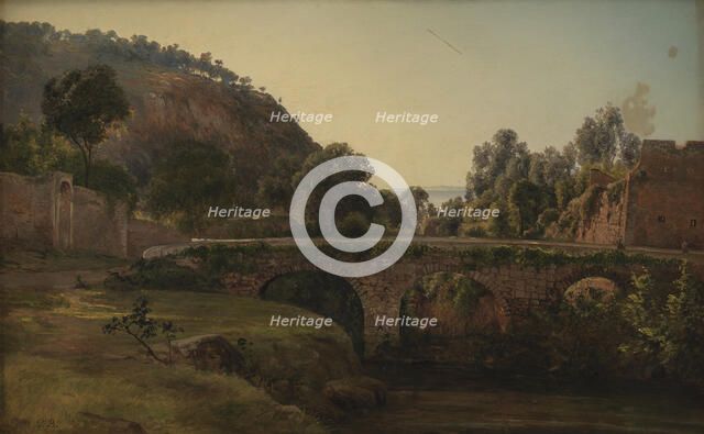 A Bridge near Sorrento, 1847-1850. Creator: Thorald Brendstrup.