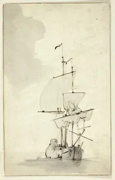 A Brig, n.d. Creator: Willem van de Velde the Younger