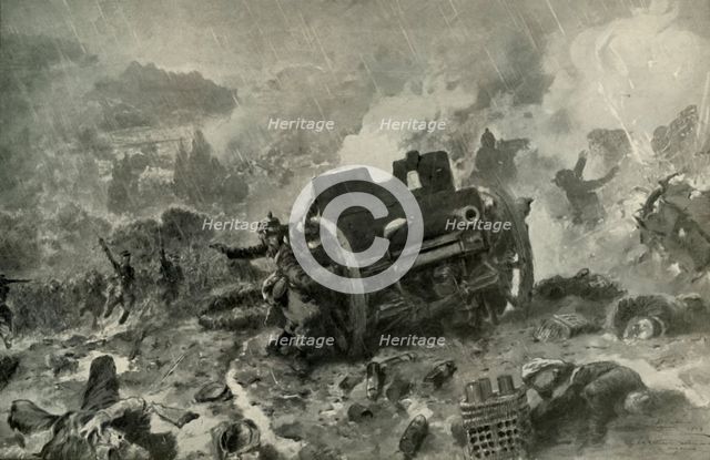 'A Brilliant French Attack on the German Position in the Argonne', (1919). Creator: Unknown.