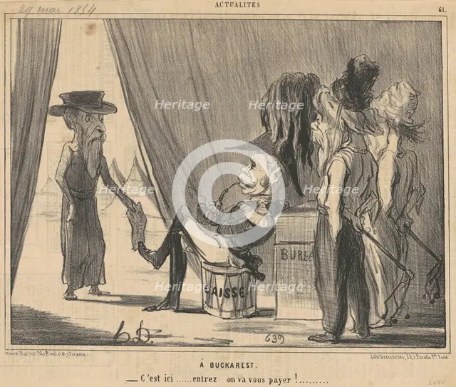 A Buckarest, 19th century. Creator: Honore Daumier.
