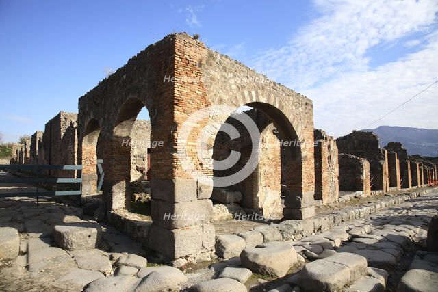 A building in Pompeii, Italy. Creator: Samuel Magal.