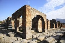 A building in Pompeii, Italy. Creator: Samuel Magal