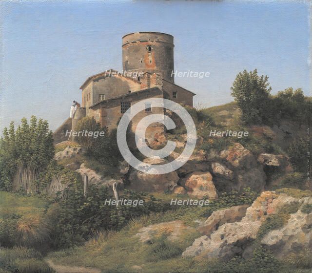 A Building near Tor di Quinto outside Rome;A Building in the Roman Campagna, 1815. Creator: CW Eckersberg.