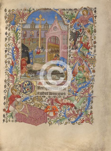 A Burial; Book of Hours, about 1420. Creator: Spitz Master.