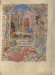 A Burial; Book of Hours, about 1420. Creator: Spitz Master