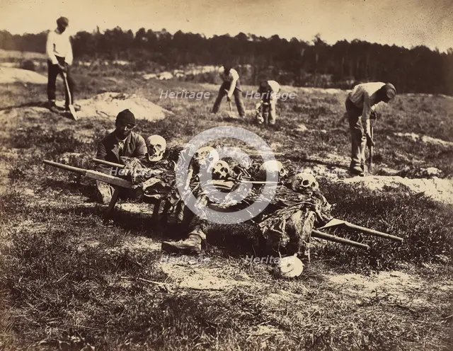 A Burial Party, Cold Harbor, Virginia., April 1865. Creator: John Reekie.