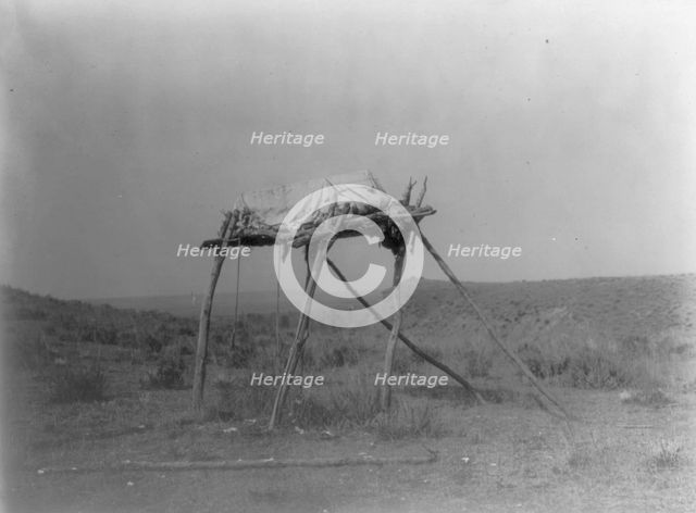 A burial platform-Apsaroke, c1908. Creator: Edward Sheriff Curtis.