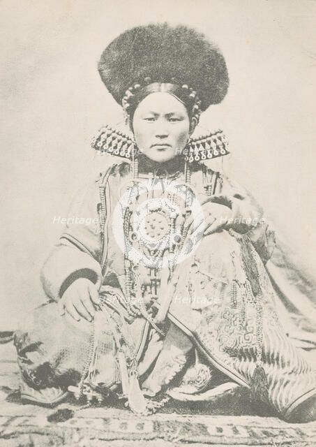 A Buriat Woman Sitting in the Honorable Pose, 1904-1917. Creator: Unknown.