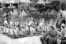 'A Burmese Ballet; Performed before H.R.H. Prince Albert Victor 1890. Creator: Unknown
